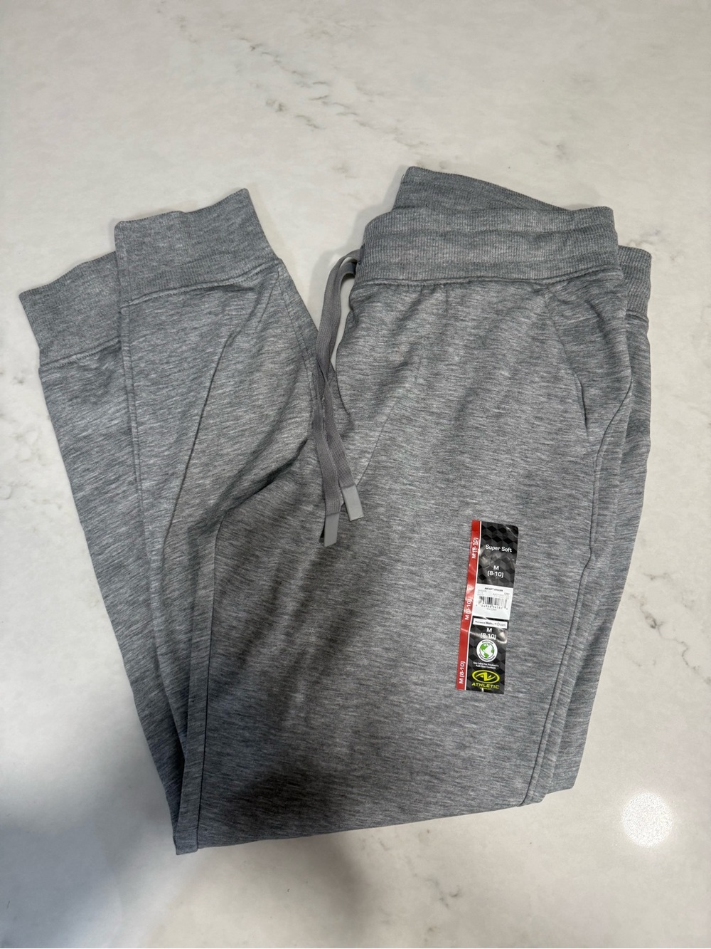 Athletic Works Heather Gray Drawstring Joggers